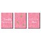 Big Dot of Happiness Pink Twinkle Twinkle Little Star - Baby Girl Nursery Wall Art & Kids Room Decor - Gift Ideas - 7.5 x 10 inches - Set of 3 Prints